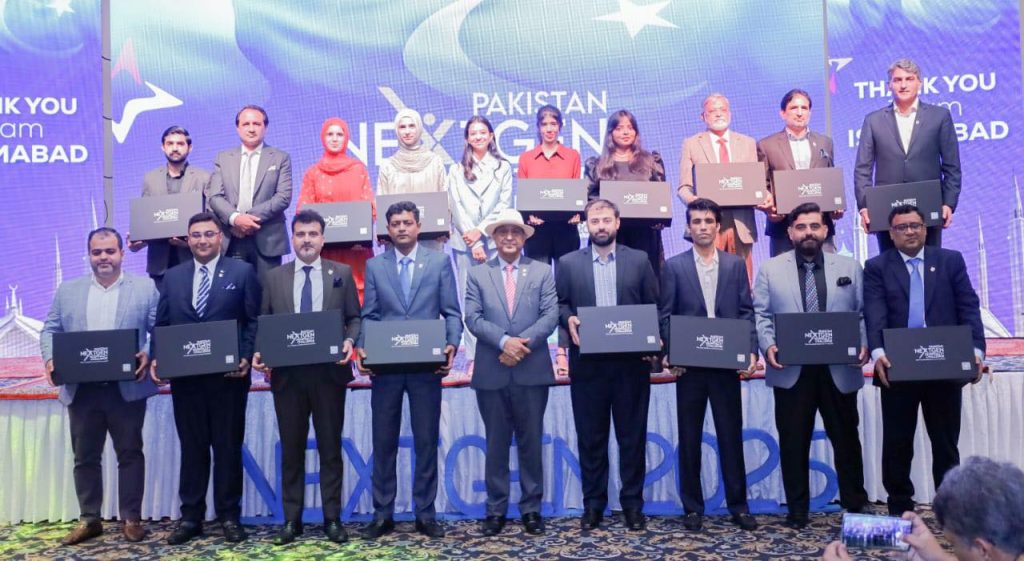 Award ceremony celebrating COTHM hospitality in Pakistan with certificates and trophies