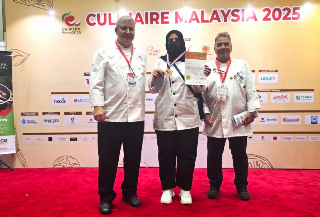 Bronze Glory for Pakistan as Chef Amina Basit wins bronze at Culinaire Malaysia 2025, showcasing young culinary talent globally.