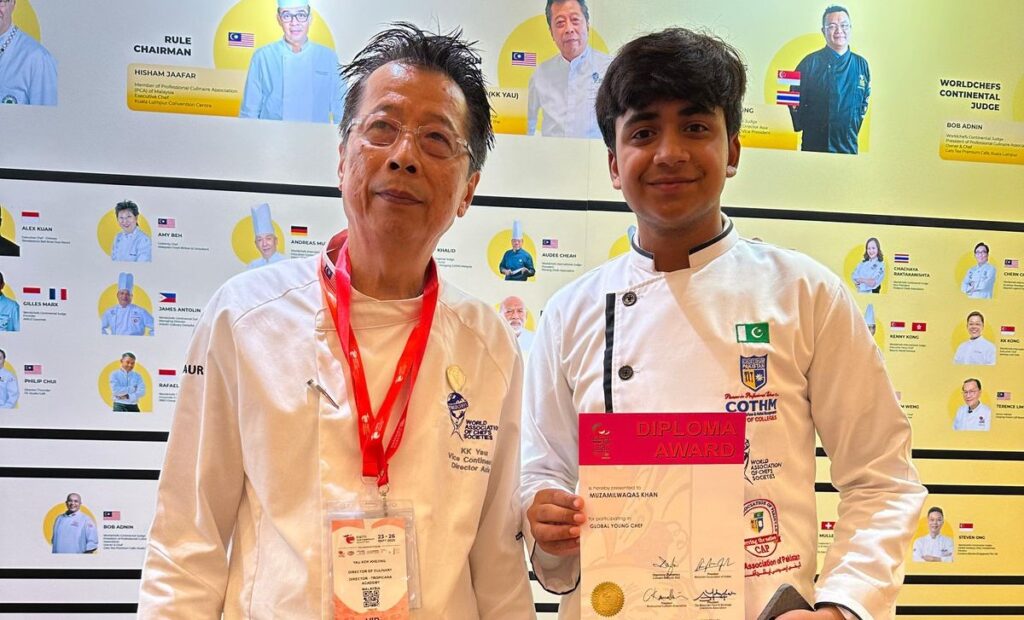 Muzamil Waqas Khan Earns Prestigious Diploma at Global Young Chefs Challenge Malaysia 2025