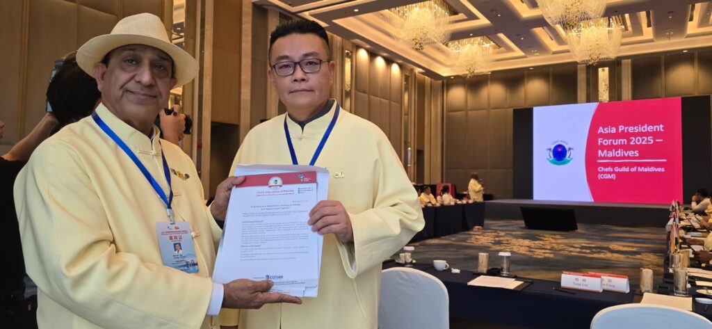 Ahmad Shafiq representing Pakistan at Worldchefs Asia Presidents Forum 2025 in Suzhou, China