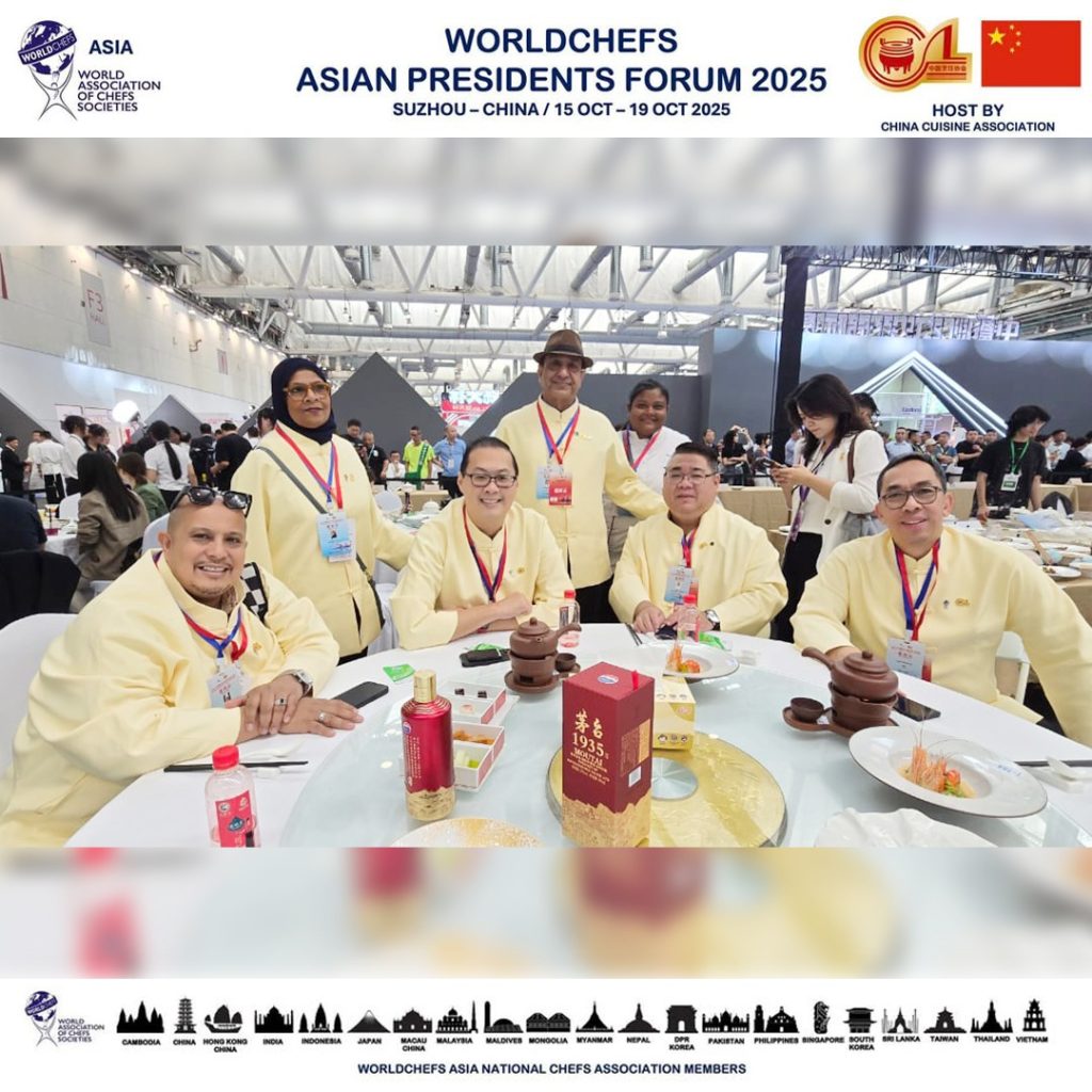 Ahmad Shafiq celebrating Pakistan’s win to host Worldchefs Asia Presidents Forum 2026