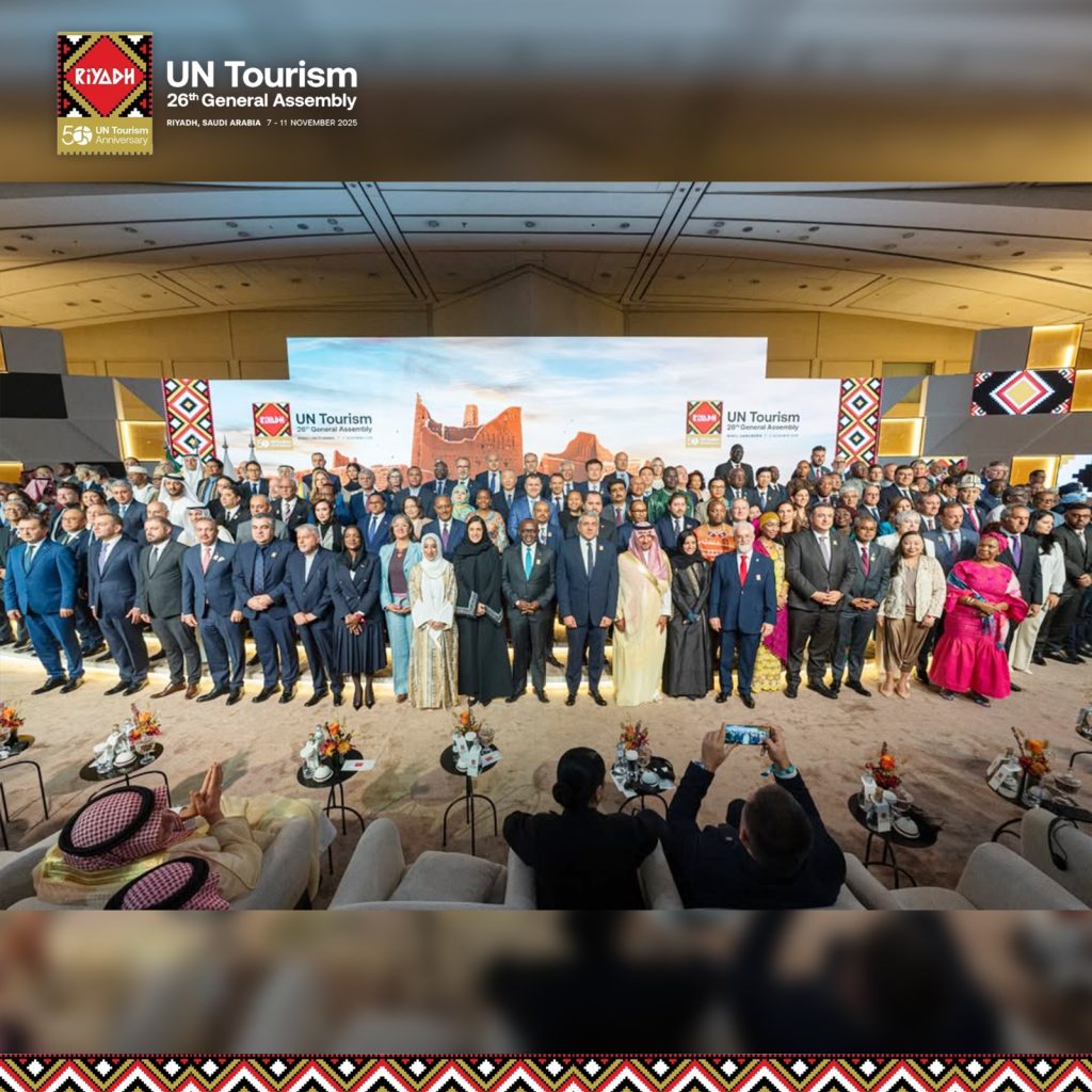 COTHM Global representatives at UN Tourism General Assembly alongside global delegates.