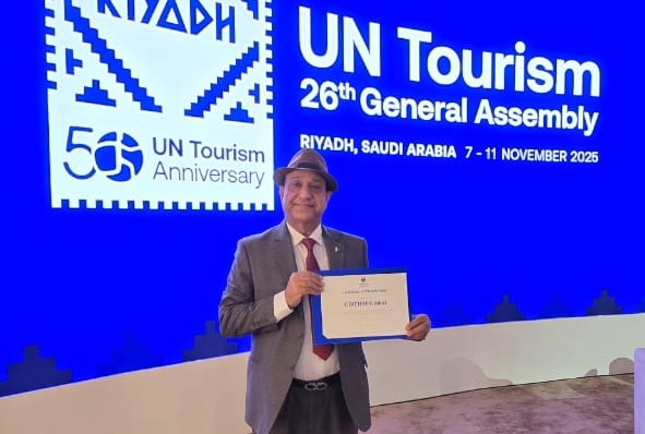 Pakistan Tourism Development Corporation officials – “PTDC Managing Director Rana Aftab with Ahmad Shafiq during UN Tourism event