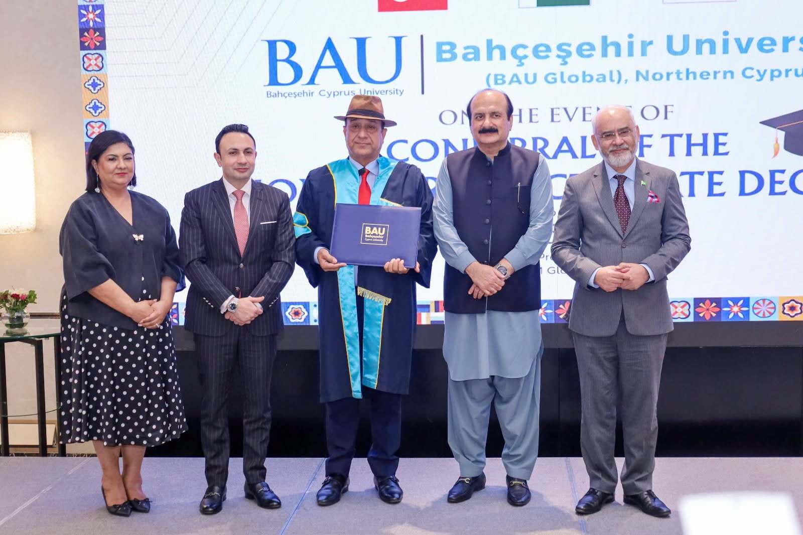 BAU Global Cyprus University confers Honorary Doctorate on Ahmad Shafiq