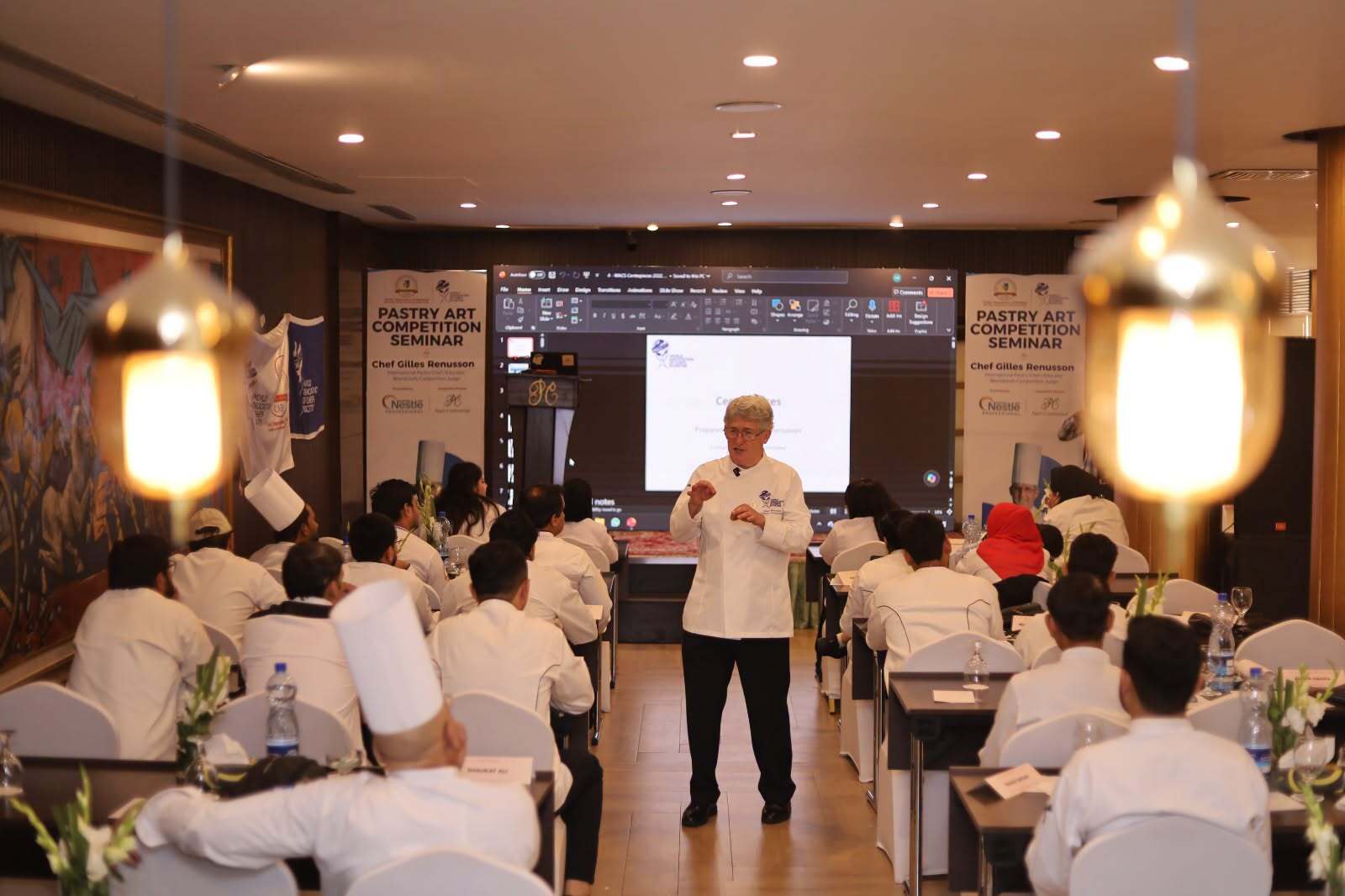 Chef Gilles Renusson Leads Day 1 of Pastry Art Competition Seminar